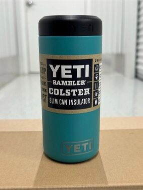 Yeti 12oz Colster Slim Can Insulator Aquifer Blue | New